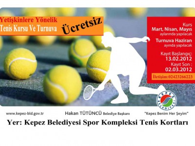 Yetişkinlere Ücretsiz Tenis Kursu Ve Turnuva